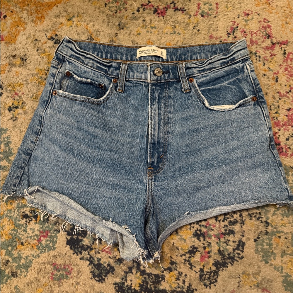 High Rise 90s Relaxed Cutoff Shorts- Abercrombie & Fitch